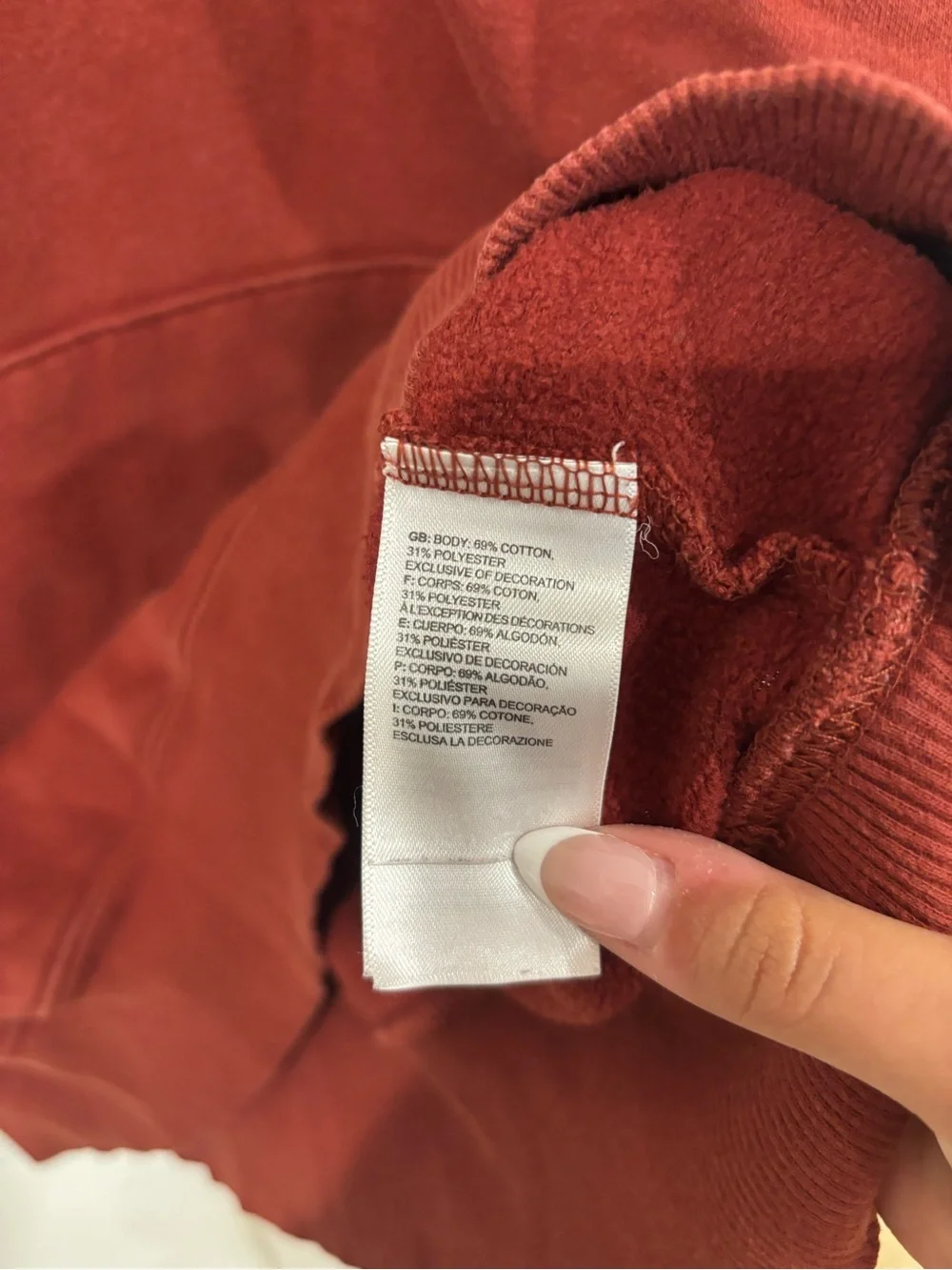 The North Face Men's Burnt Orange Red Hoodie